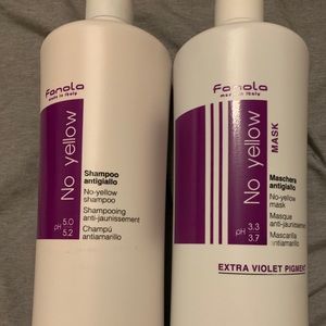 Fanola no yellow shampoo and mask set